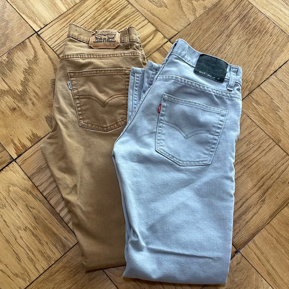 Two pairs of boys, Levi’s pants size 18